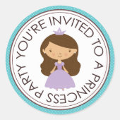 Princess Party Matching Envelope Stickers (Voorkant)