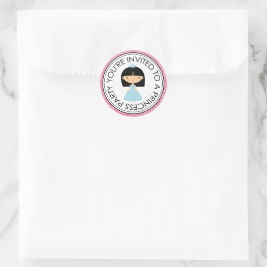 Princess Party Matching Envelope Stickers (Tas)