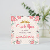 Princess Party on Floral Background Hartelijk Beda Kaart (Staand voorkant)