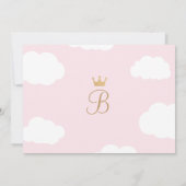 Princess Party Photo Invitations | Roze en goud Kaart (Achterkant)