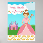 Princess Party Pin the Tail Game Poster (Voorkant)