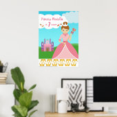 Princess Party Pin the Tail Game Poster (Thuiskantoor)