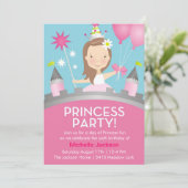 Princess Party-Pink Kaart (Staand voorkant)