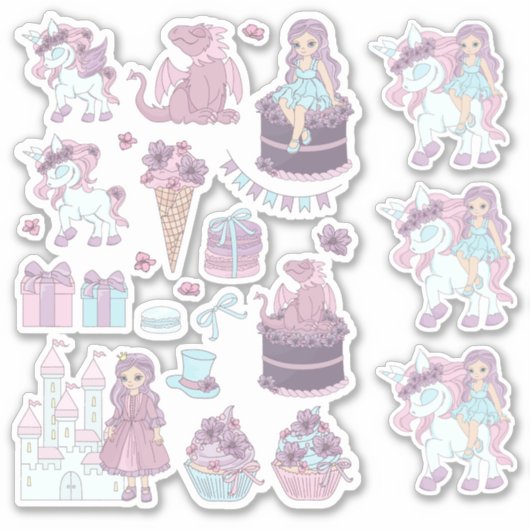 Princess Party Sticker Set (Voorkant)