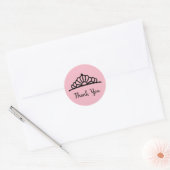 Princess Party Tiara Dank u Stickers (Envelop)