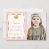  Princess Party-uitnodigingen voor kinderen Kaart (Voorkant)