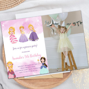  Princess Party-uitnodigingen voor kinderen Kaart