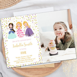  Princess Party-uitnodigingen voor kinderen Kaart