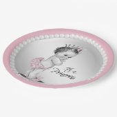 Princess Pearl Baby shower papieren Borden Papieren Bordje (Gekanteld)