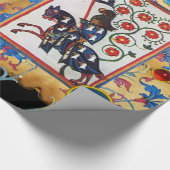 PRINCESS PENTHESILEA EN BLAUWE KNIGHT OP HORSEBACK CADEAUPAPIER (Hoek)