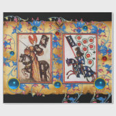 PRINCESS PENTHESILEA EN BLAUWE KNIGHT OP HORSEBACK CADEAUPAPIER (Vlak)