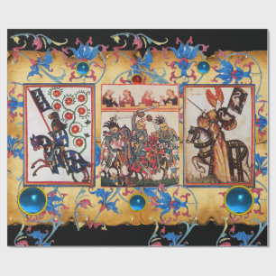 PRINCESS PENTHESILEIA EN BLAUWE KNIGHT HORSEBACK CADEAUPAPIER