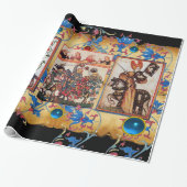 PRINCESS PENTHESILEIA EN BLAUWE KNIGHT HORSEBACK CADEAUPAPIER (Uitgerold)