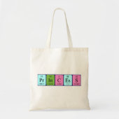 Princess Periodic table name canvas tas (Voorkant)