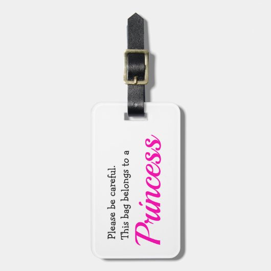 Princess Personalized Bagagelabel (Voorkant verticaal)