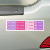 Princess Personalized Kinder Name Waterproof Label Bumpersticker (Op auto)