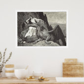 Princess & Pet Dragon Poster (Keuken)