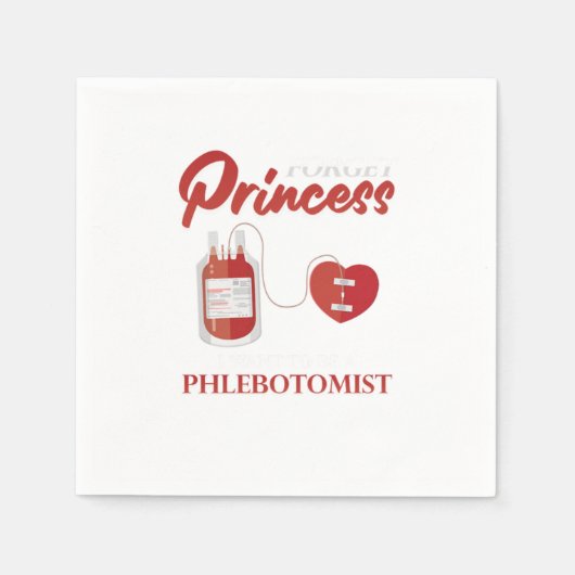 Princess Phlebotomist Phlebotomie bloedspuit Gif Servet (Voorkant)