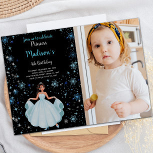 Princess Photo Birthday-uitnodigingen Kaart