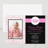 Princess Photo Birthday-uitnodigingen Kaart (Voorkant / Achterkant)