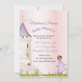 Princess Pink Baby Girl Shower Kaart