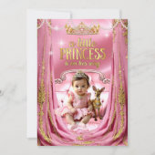 Princess Pink Baby shower Baby Deer Kaart (Voorkant)