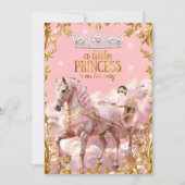 Princess Pink Baby shower paardenkoets Kaart (Voorkant)