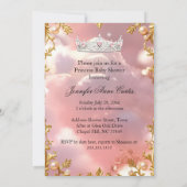 Princess Pink Baby shower paardenkoets Kaart (Achterkant)