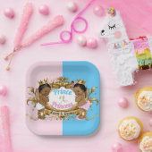 Princess Pink & Blue Royal Gender onthulling Papieren Bordje (Feest)