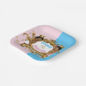 Princess Pink & Blue Royal Gender onthulling Papieren Bordje (Gebogen)
