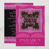 Princess Pink Bohemian Vrijgezellenfeest Kaart (Voorkant / Achterkant)