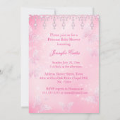 Princess Pink Butterfly Baby shower Ethnic Kaart (Achterkant)