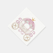 Princess Pink Carriage Baby shower Servet (Hoek)