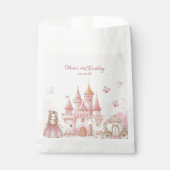 Princess Pink Castle Unicorn 4th Birthday Party Bedankzakje (Voorkant)