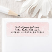 Princess Pink Damask Storybook Elegant Wedding Etiket (Insitu)