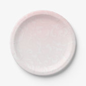 Princess Pink Damask Storybook Elegant Wedding Papieren Bordje (Voorkant)