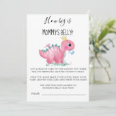 Princess Pink Dinosaur Hoe groot is de buik van ma (Staand voorkant)