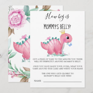 Princess Pink Dinosaur Hoe groot is de buik van ma