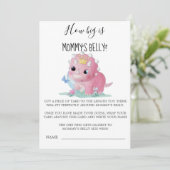 Princess Pink Dinosaur Hoe groot is de buik van ma (Staand voorkant)