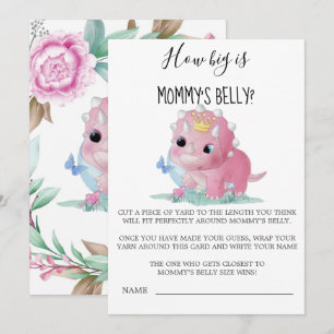 Princess Pink Dinosaur Hoe groot is de buik van ma