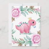 Princess Pink Dinosaur Peony Baby shower Bingo (Achterkant)