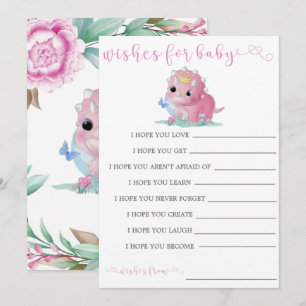 Princess Pink Dinosaur Peony wenst Baby