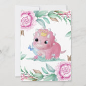 Princess Pink Dinosaur Peony Zeg geen Baby (Achterkant)