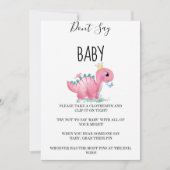 Princess Pink Dinosaur Peony Zeg geen Baby (Voorkant)