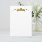 Princess Pink en Gold Script-naam Bedankkaart (Staand voorkant)