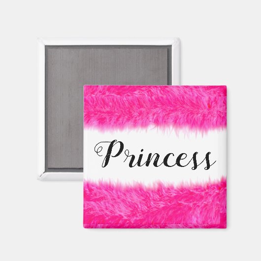 "Princess Pink Fluff" Magneet (Voorkant / Achterkant)
