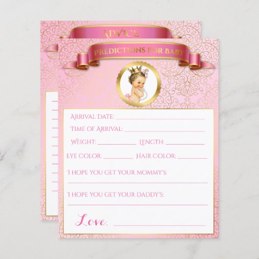 Princess Pink Gold Advice Predictions Games (Voorkant / Achterkant)