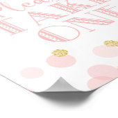 Princess Pink Gold Baby shower Poster (Hoek)