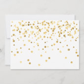Princess Pink Gold Confetti Birthday Uitnodiging (Achterkant)
