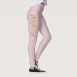 Princess Pink & Gold Faux Folie Yoga Broek Leggings<br><div class="desc">Princess Pink & Gold Faux Folie Typografie en Hart Yoga Broek. De Princess Pink en Gold Yoga Broek zijn het perfecte workout cadeau voor de prinses in je leven.</div>